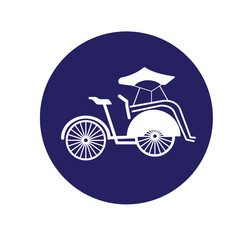 Fototapeta premium rickshaw icon
