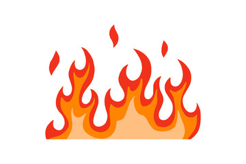 Fire flame in cartoon isolated for design element