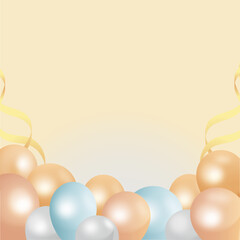 Elegent Realistic Balloon Vector Vector Design Images, llustration background
