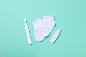 Concept of maternity, parenting and pregnancy, top view