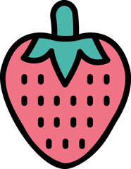 Strawberry Vector Icon Design Illustration