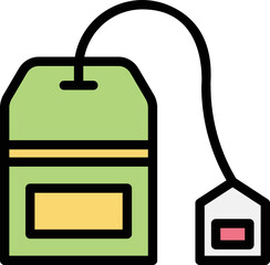 Tea bag Vector Icon Design Illustration