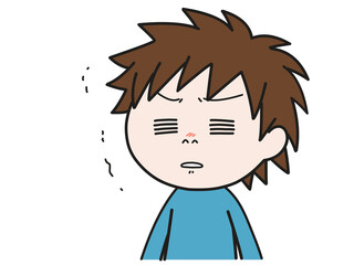 鼻がムズムズする男性