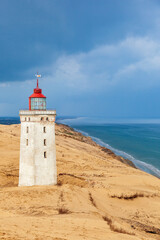 Fototapeta na wymiar Rubjerg knude lighthouse on the Danish coast