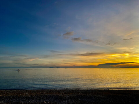 Beach view blue sky nature tropical Asian country