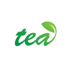 green tea logo design drink cafe