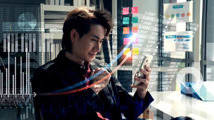 asian business people working at office