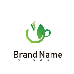 green tea logo design drink cafe