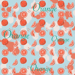 seamless pattern with fruits juice,orange,orange slice,juice spray,juice packaging,jam packaging,jam,flyer,business card,textile printing