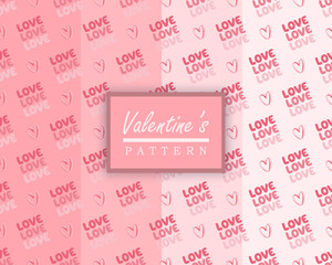 Love pattern background, valentines pattern, baby pink heart love design wallpaper background