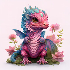 pink baby dragon