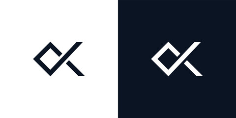 .Modern and unique letter CK initials logo design