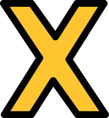X alphabet Vector Icon
