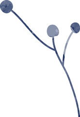 Watercolor leaf branch