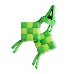 3d ketupat icon