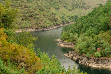 Fototapeta premium Point at the mouth of a river in a natural area