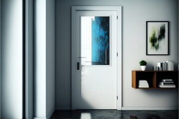 Obraz na płótnie Canvas Interior door, room door in modern style with glass