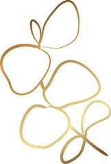 Golden leaf branch