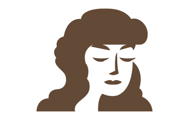 Fashion Woman Logo Design. Vintage Retro Woman Salon Logo Vector Illustration.