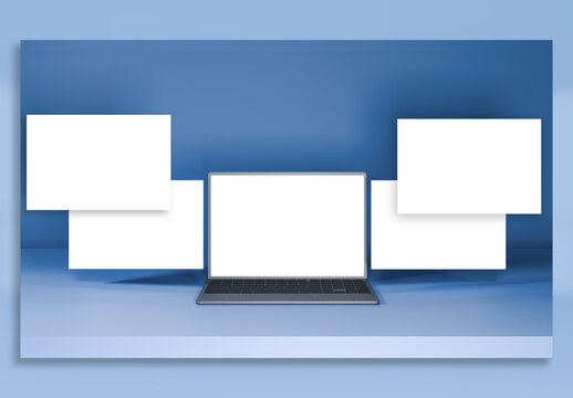 Website, Perspective Screens Mock Up.