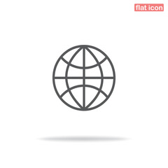 Simple planet icon. Minimalism, vector illustration. Silhouette icon.
