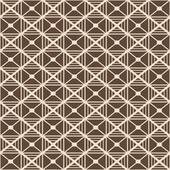 Japanese Diagonal Line Diamond Checkered Vector Seamless Pattern