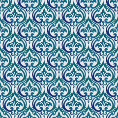 Vector damask seamless pattern background. Elegant luxury texture for wallpapers, royal ornamental backgrounds.