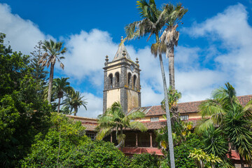 Torre y campanario del antiguo convento de San Agustín en la ciudad de San Cristobal de La Laguna...