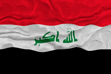 Naklejka premium National flag of Iraq. Background with flag of Iraq