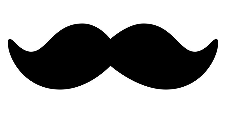 Black mustache icon transparent.