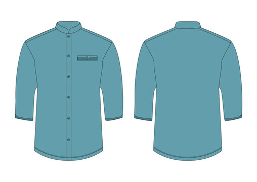 3/4 hand Muslim koko shirt mockup
