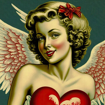1950s pinup angel heart
