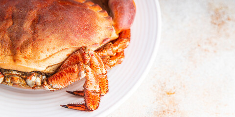 crab seafood boiled shellfish ready to eat fresh meal food snack on the table copy space food background rustic top view