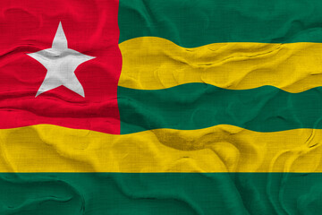 National flag of  Togo. Background  with flag of Togo.