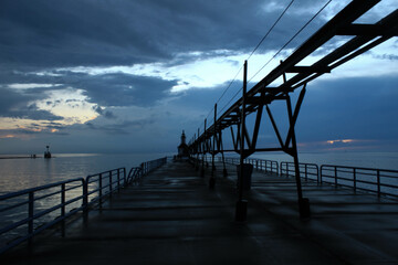 Obraz premium Landscaped from various seasons and lakes in Michigan