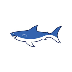 Fototapeta premium shark logo vector icon illustration