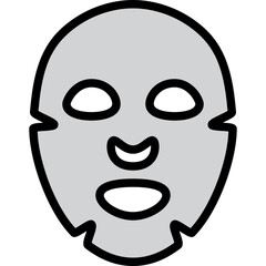 facial sheet mask line filled icon
