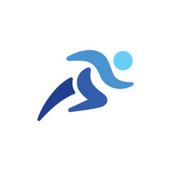 run running people human man sport logo vector icon illustration