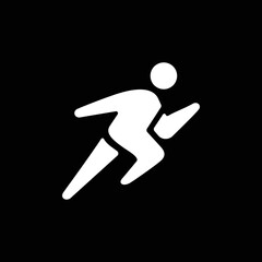 run running people human man sport logo vector icon illustration
