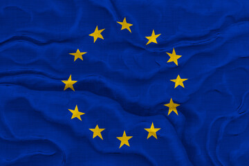 National flag of Europe. Background  with flag of Europe.
