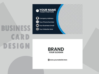 Black and White creative Modern business card template