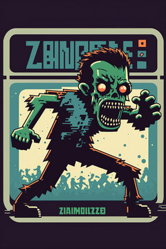 zombie with a skull