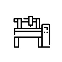 Plasma machine olor line icon. Metal work.