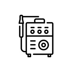 Welding machine olor line icon. Metal work.