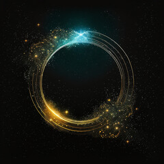 the circular simple line surronded by lights