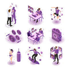 Metaverse Isometric Compositions Set
