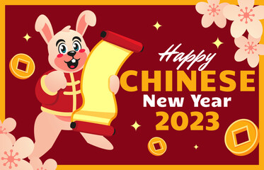 chinese new year celebration with rabbit