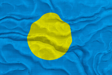 National flag of Palau. Background  with flag  of Palau.