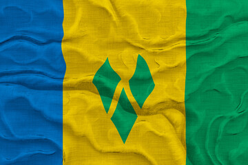 National flag of Saint Vincent Background  with flag of Saint Vincent
