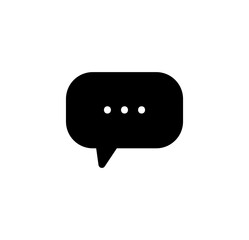 speech bubble icon. vector illustration chat or message symbol. 